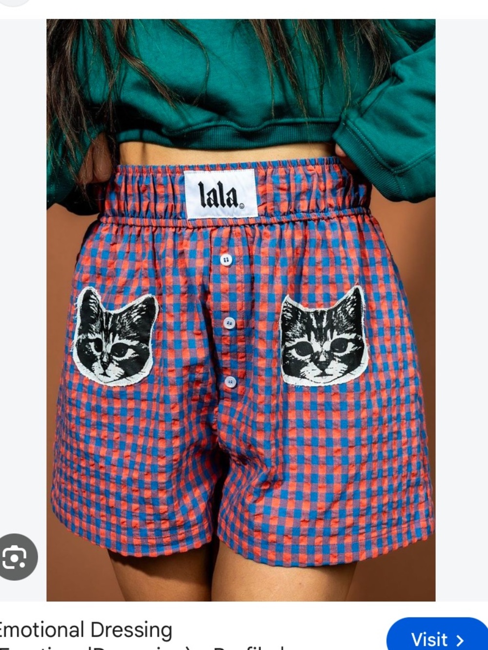ISO (not for sale!): Dressed in LaLa Gingham Cat Shorts